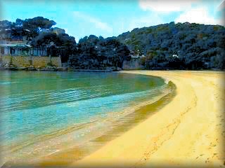 The beach of Cala Galdana is truly a dream: beautiful, smooth, quiet, with a forest, and the boats enter through the back in the river of Cala Galdana; it has almost everything.